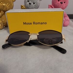 Gold and Black Women's Sunglasses